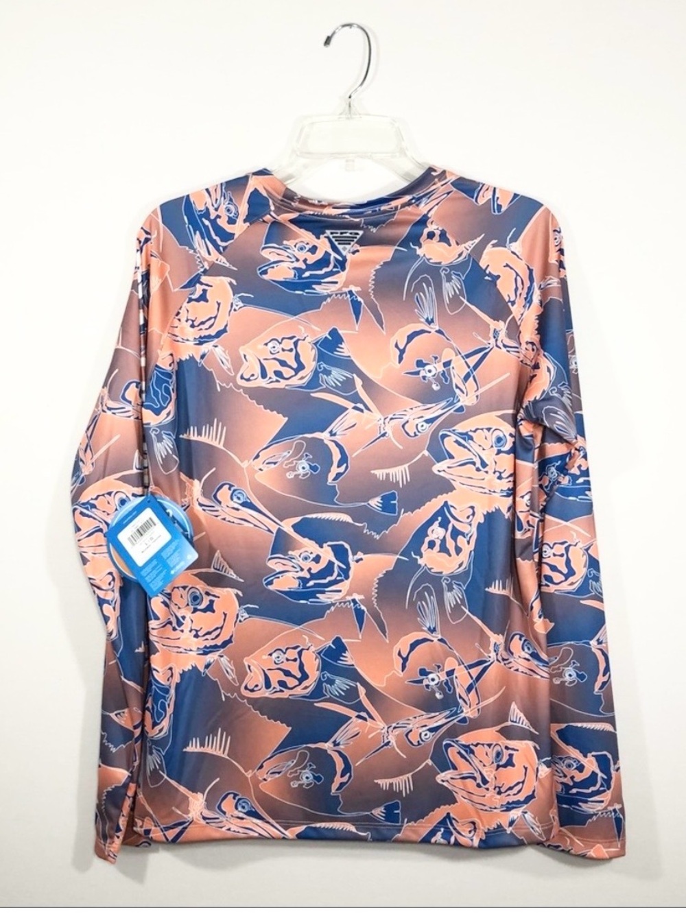 NWT COLUMBIA Tidal UPF50+ Long-Sleeve Performance Tee in Fish Print - Picture 8 of 15